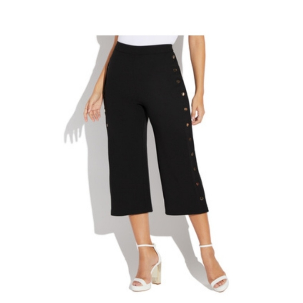 XTAREN Wide Leg Pants With Snaps